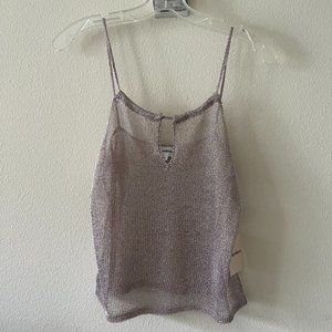 NWT Superdown Gold Mesh Tank Top